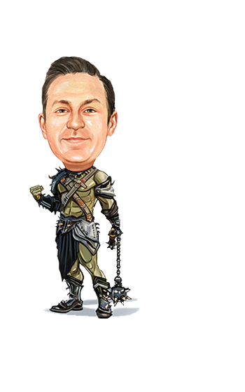 Knight caricature