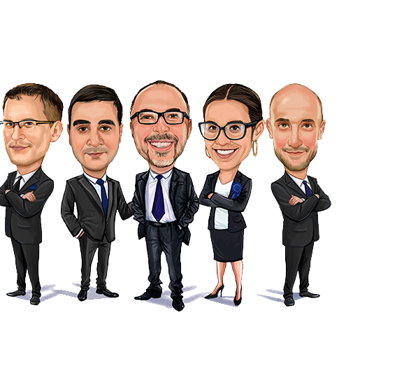 Business group caricature